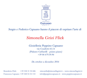 Invito alla Mostra di Simonella Grizi Flick